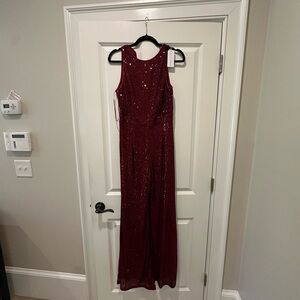 Baltic Born Hilary Sequin Jumpsuit in Wine